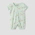 Juniors Round Neck Short Sleeves Romper with Swan Print - Green / 12-18 mths