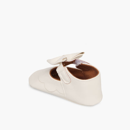 Juniors Booties with Hook and Loop Closure, Bow Accent