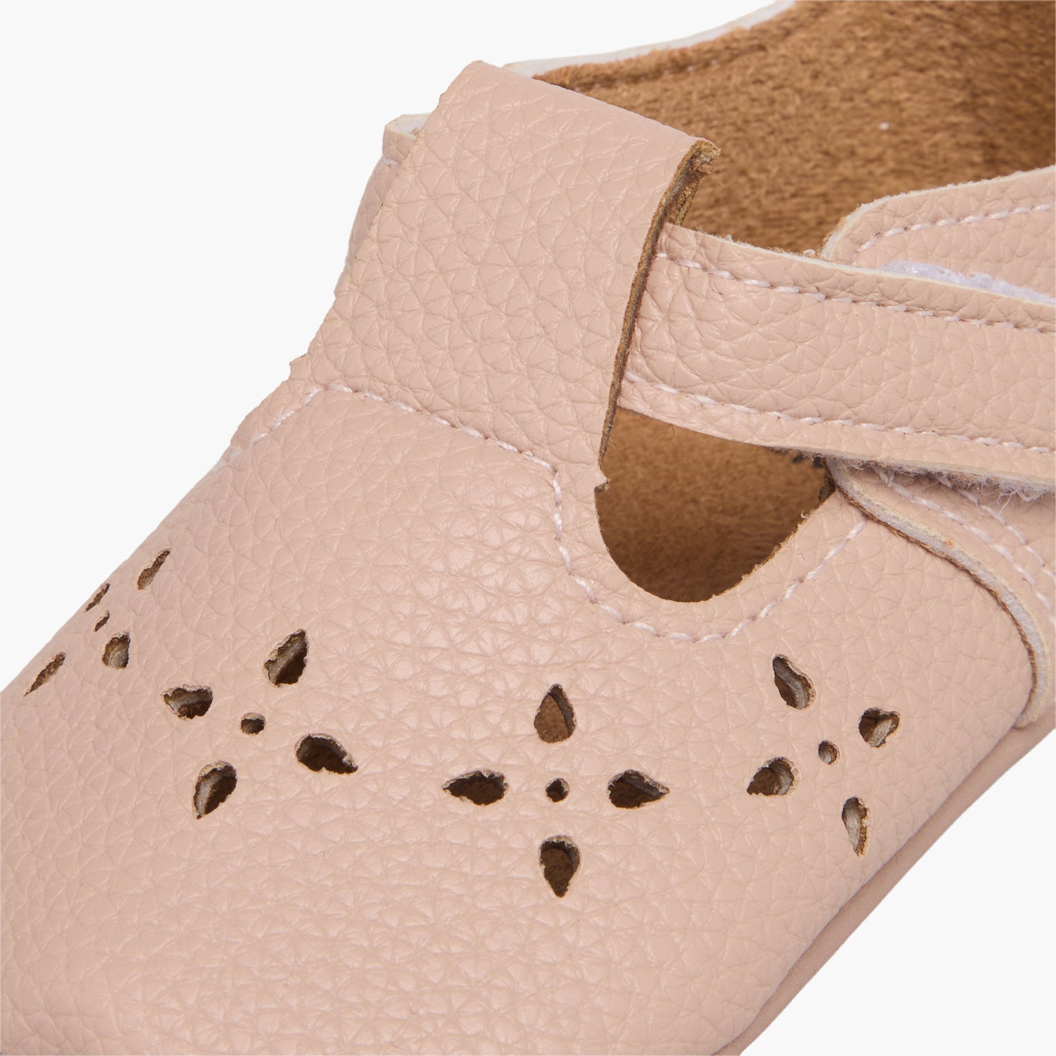 Juniors Booties with Hook and Loop Closure, Perforated Design