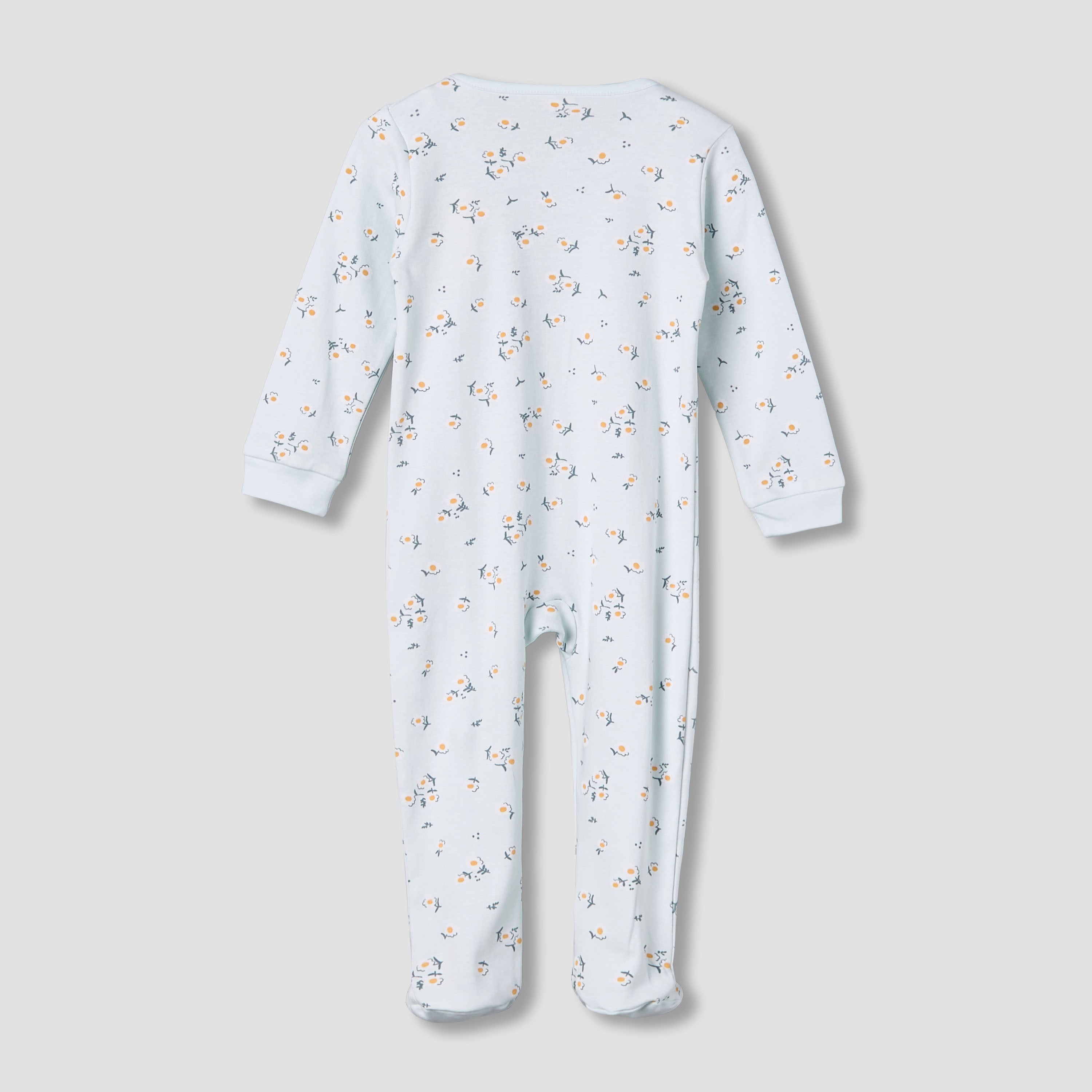 Juniors Cotton Round Neck Long Sleeve Sleepsuit with Zip Closure