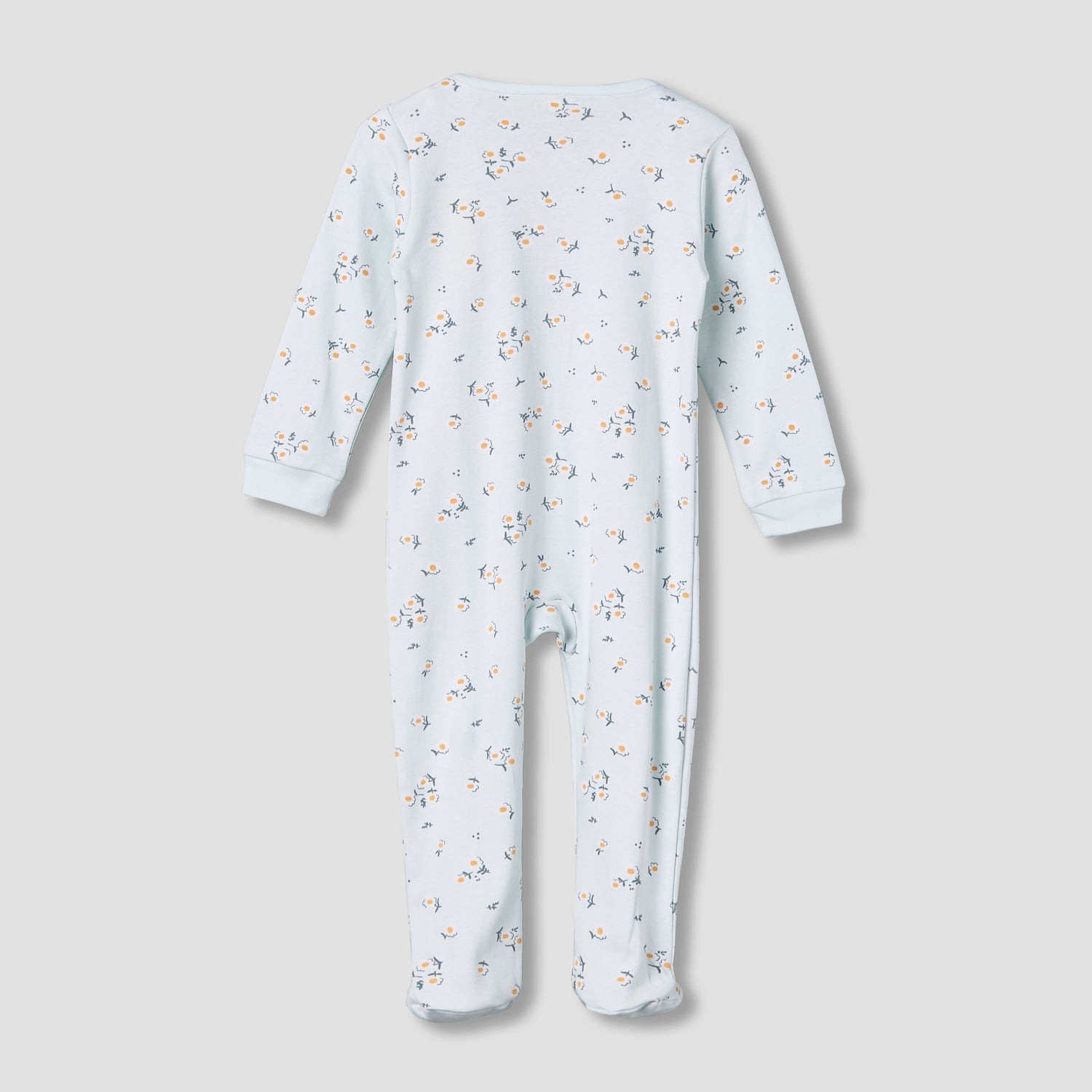 Juniors Cotton Round Neck Long Sleeve Sleepsuit with Zip Closure