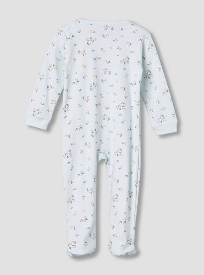 Juniors Cotton Round Neck Long Sleeve Sleepsuit with Zip Closure-baby-girls-clothing-nightwear-sleepsuits-image-3