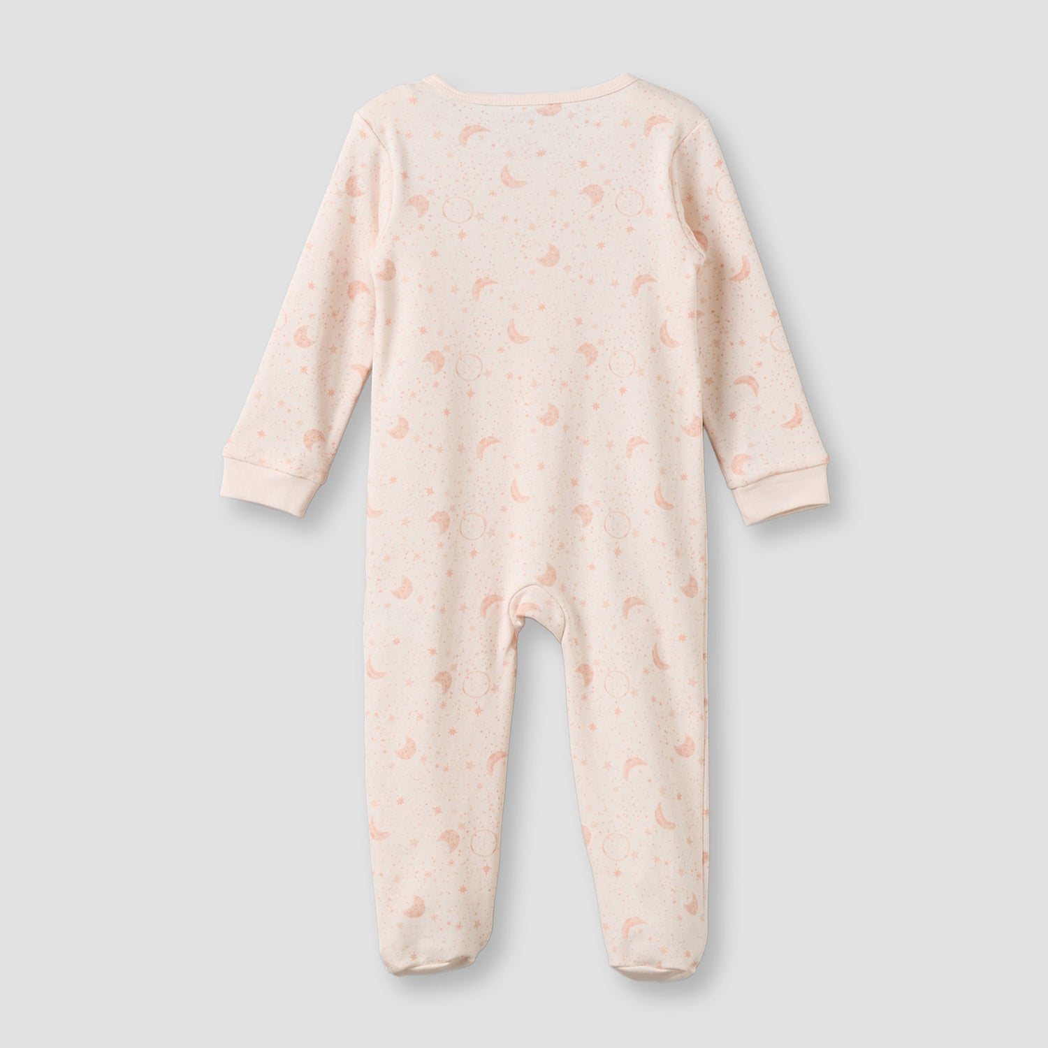 Juniors Cotton Round Neck Long Sleeves Sleepsuit with Zip Closure