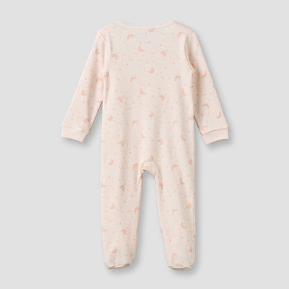 Juniors Cotton Round Neck Long Sleeves Sleepsuit with Zip Closure