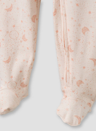 Juniors Cotton Round Neck Long Sleeves Sleepsuit with Zip Closure-baby-girls-clothing-nightwear-sleepsuits-image-5