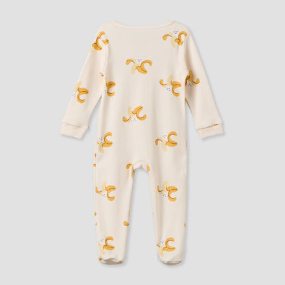 Juniors Cotton Crew Neck Long Sleeves Sleepsuit with Zip Closure