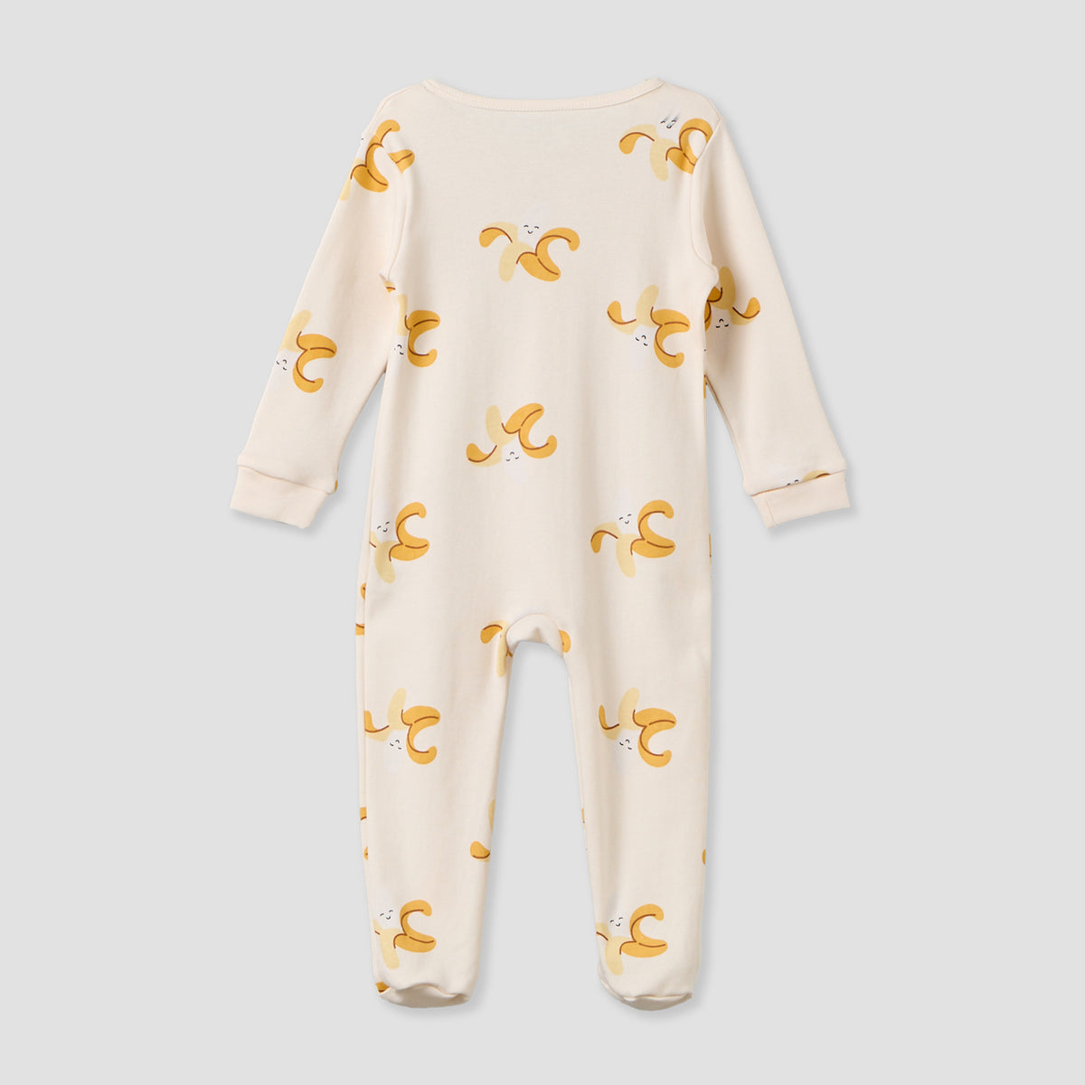 Juniors Cotton Crew Neck Long Sleeves Sleepsuit with Zip Closure