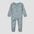 Juniors Cotton Round Neck Long Sleeves Sleepsuit with Print - Blue / 12-18 mths