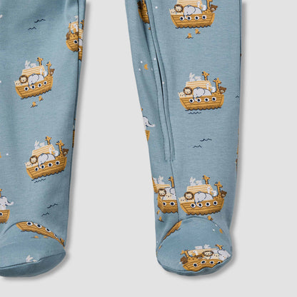 Juniors Cotton Round Neck Long Sleeves Sleepsuit with Print