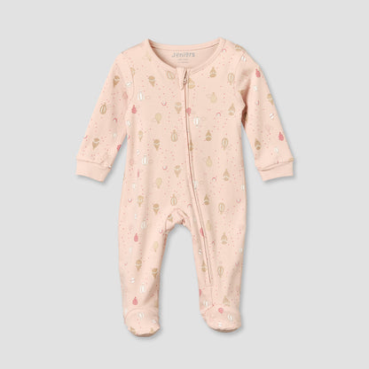 Juniors Cotton Crew Neck Long Sleeves Sleepsuit with Hot Air Balloon Print