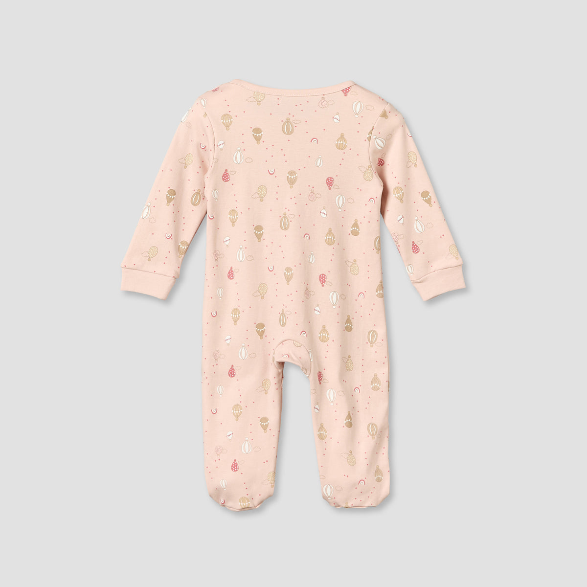 Juniors Cotton Crew Neck Long Sleeves Sleepsuit with Hot Air Balloon Print