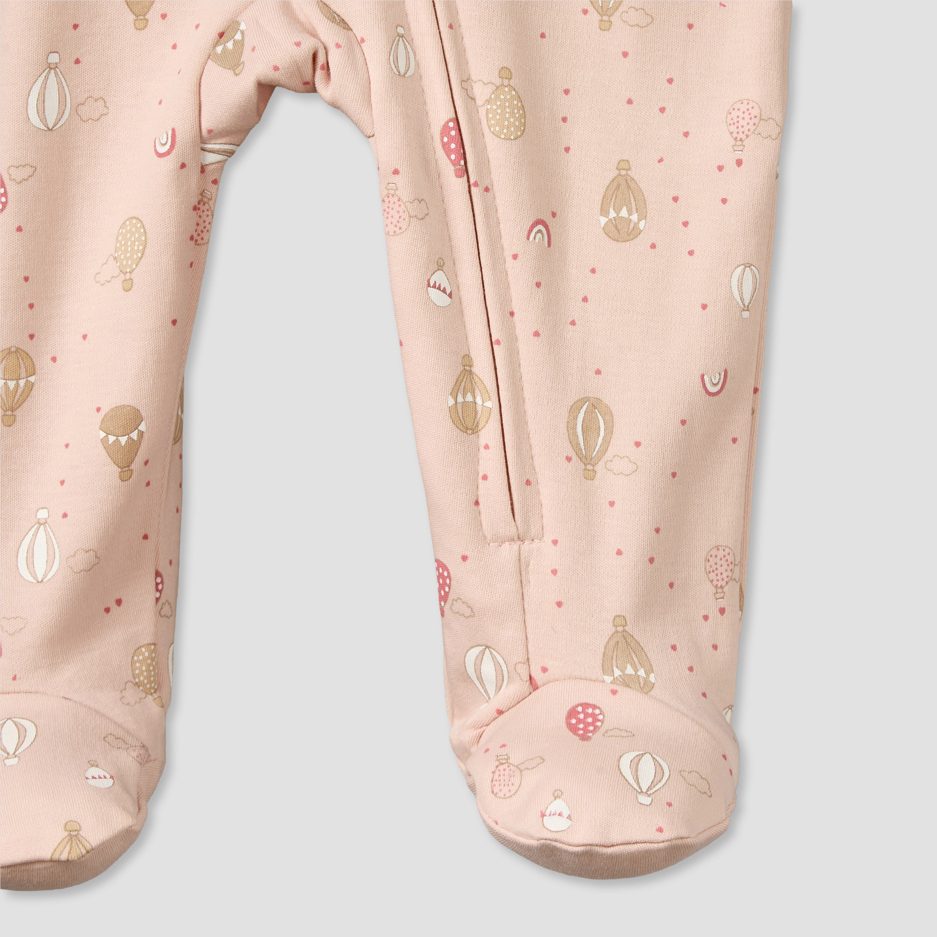 Juniors Cotton Crew Neck Long Sleeves Sleepsuit with Hot Air Balloon Print