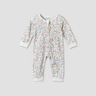 Juniors Cotton Round Neck Long Sleeves Sleepsuit with Floral Print-undefined-image-1