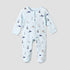 Juniors Cotton Crew Neck Long Sleeves Sleepsuit with Nautical Print - Blue / 12-18 mths
