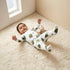 Juniors Cotton Round Neck Long Sleeves Sleepsuit with Tree Print - White / 12-18 mths