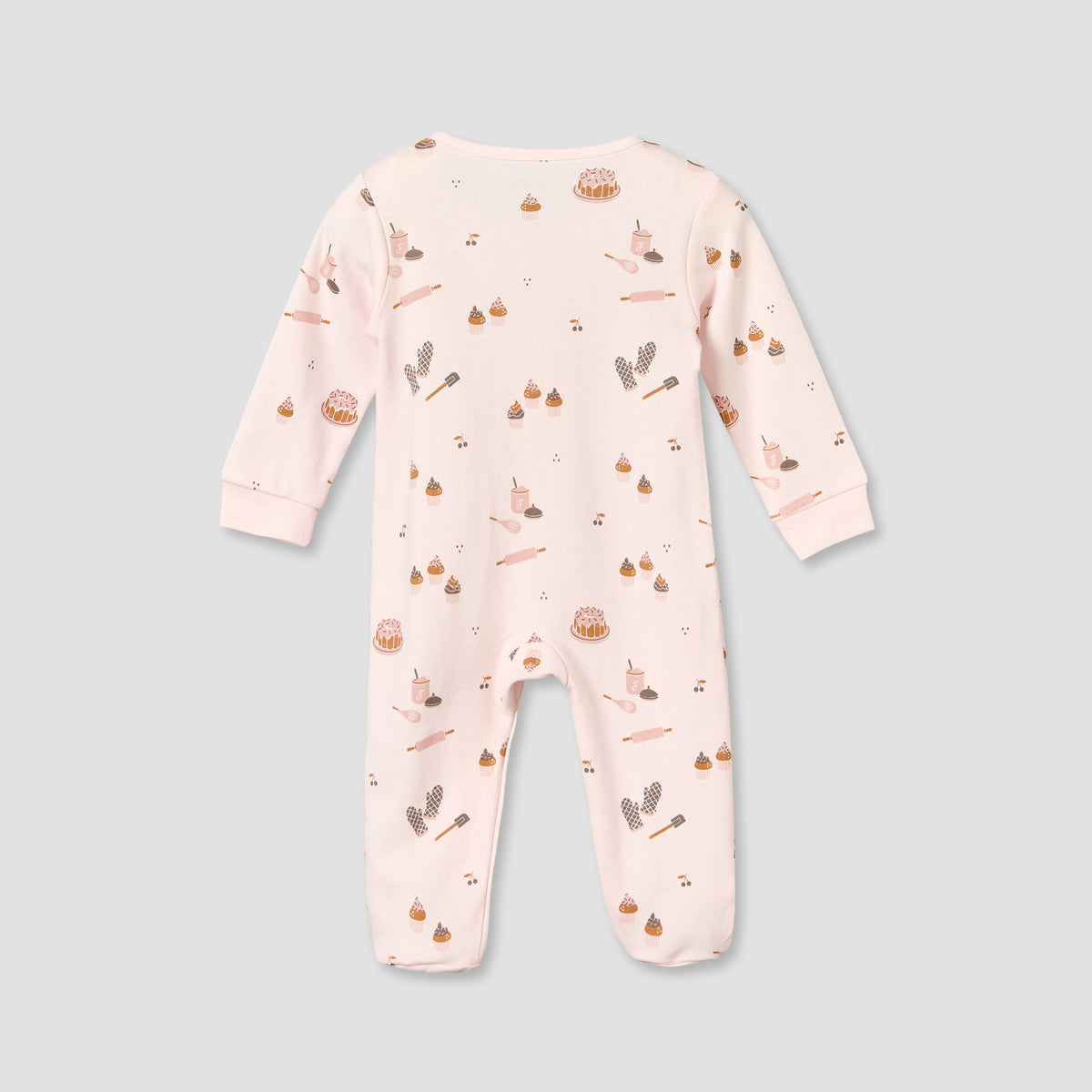 Juniors Cotton Round Neck Long Sleeves Sleepsuit with Zip Closure