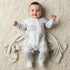 Juniors Cotton Mandarin Collar Long Sleeves Sleepsuit with Dinosaur Applique - Blue / 12-18 mths
