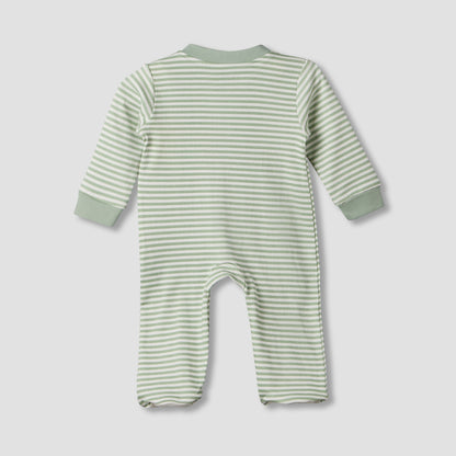 Juniors Cotton Crew Neck Long Sleeves Sleepsuit with Tiger Applique