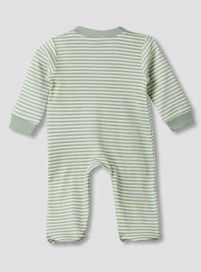 Juniors Cotton Crew Neck Long Sleeves Sleepsuit with Tiger Applique-baby-boys-clothing-nightwear-sleepsuits-image-2