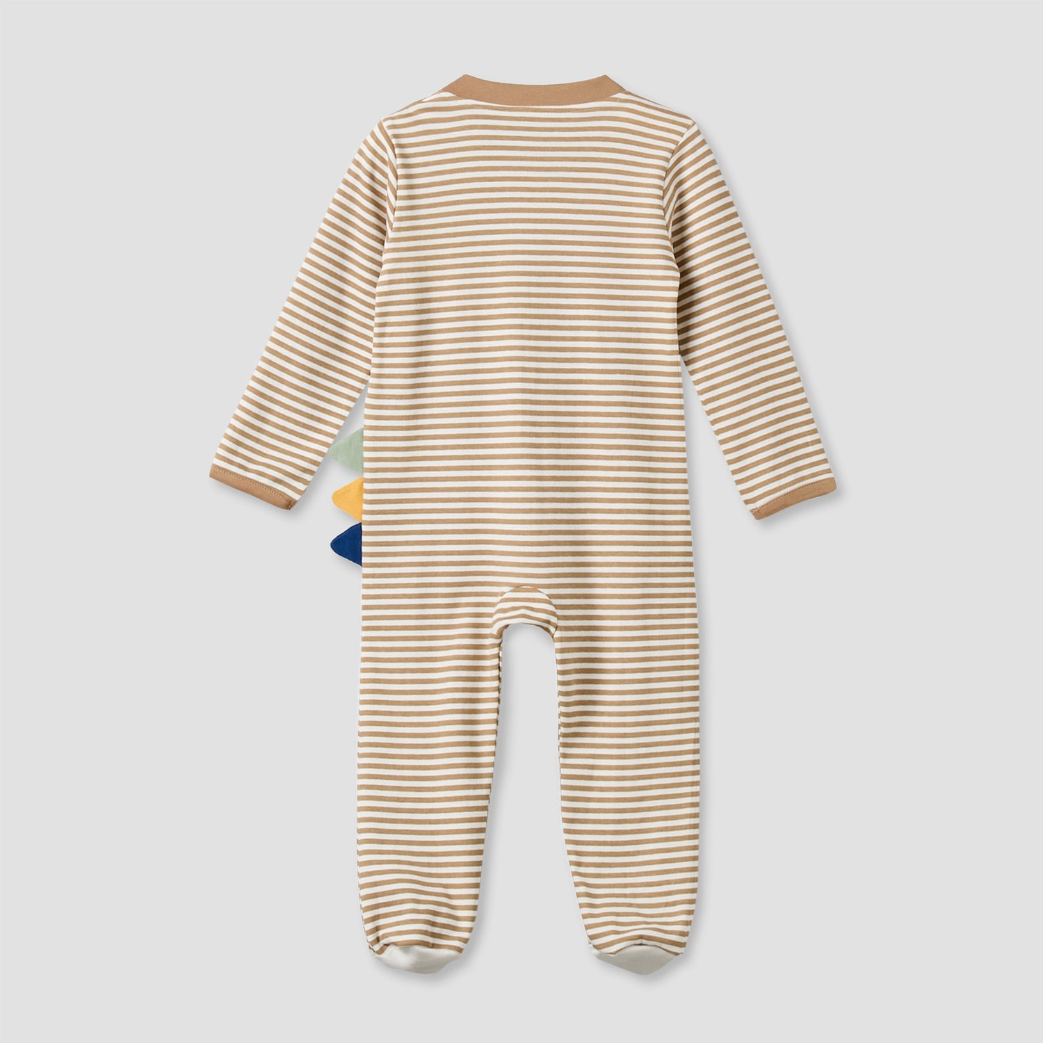 Juniors Cotton Mandarin Collar Long Sleeves Sleepsuit with Zip Closure