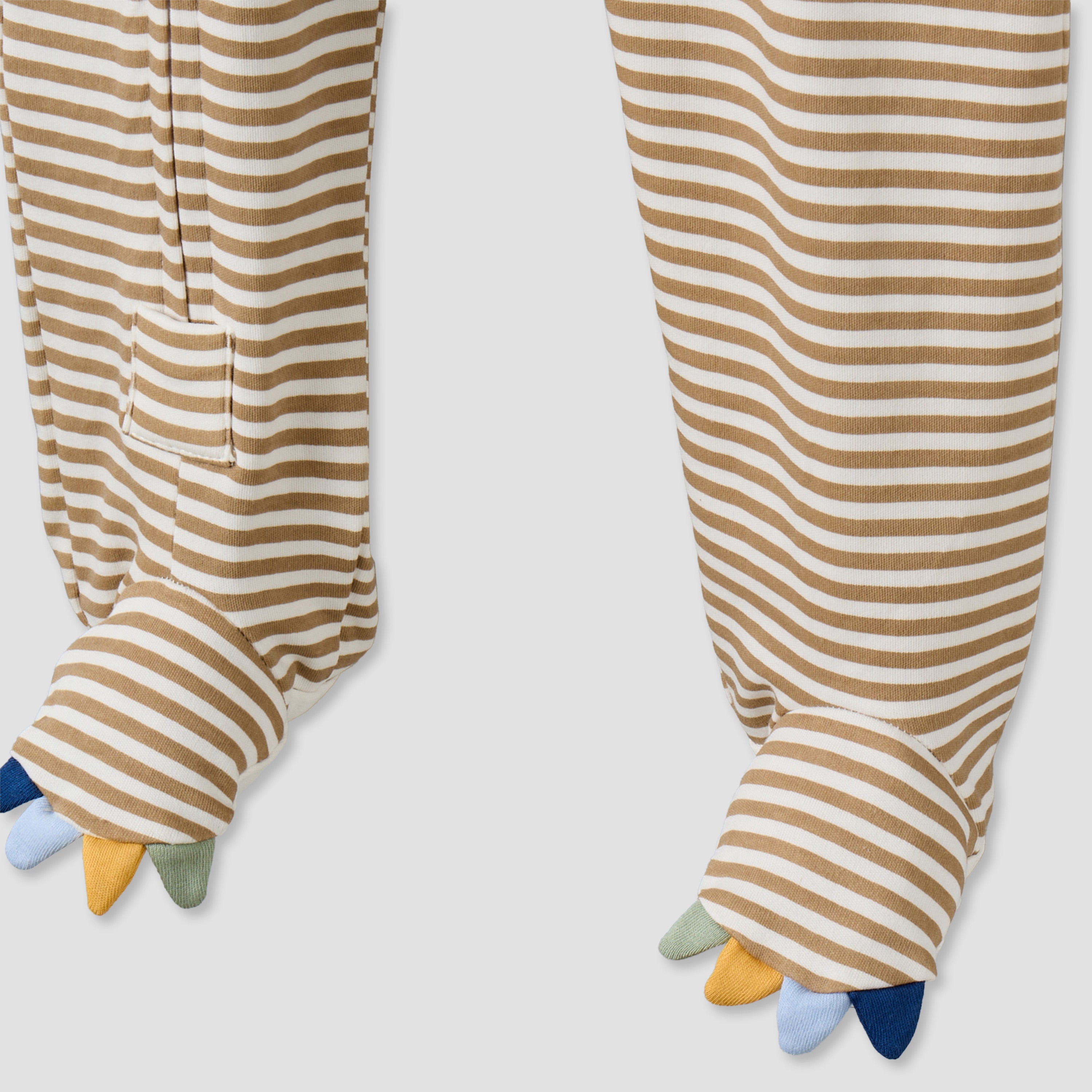 Juniors Cotton Mandarin Collar Long Sleeves Sleepsuit with Zip Closure