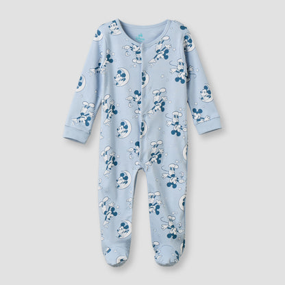 Disney Cotton Round Neck Long Sleeves Sleepsuit with Mickey Mouse Print - image 3