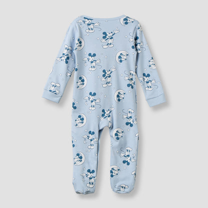 Disney Cotton Round Neck Long Sleeves Sleepsuit with Mickey Mouse Print - image 5