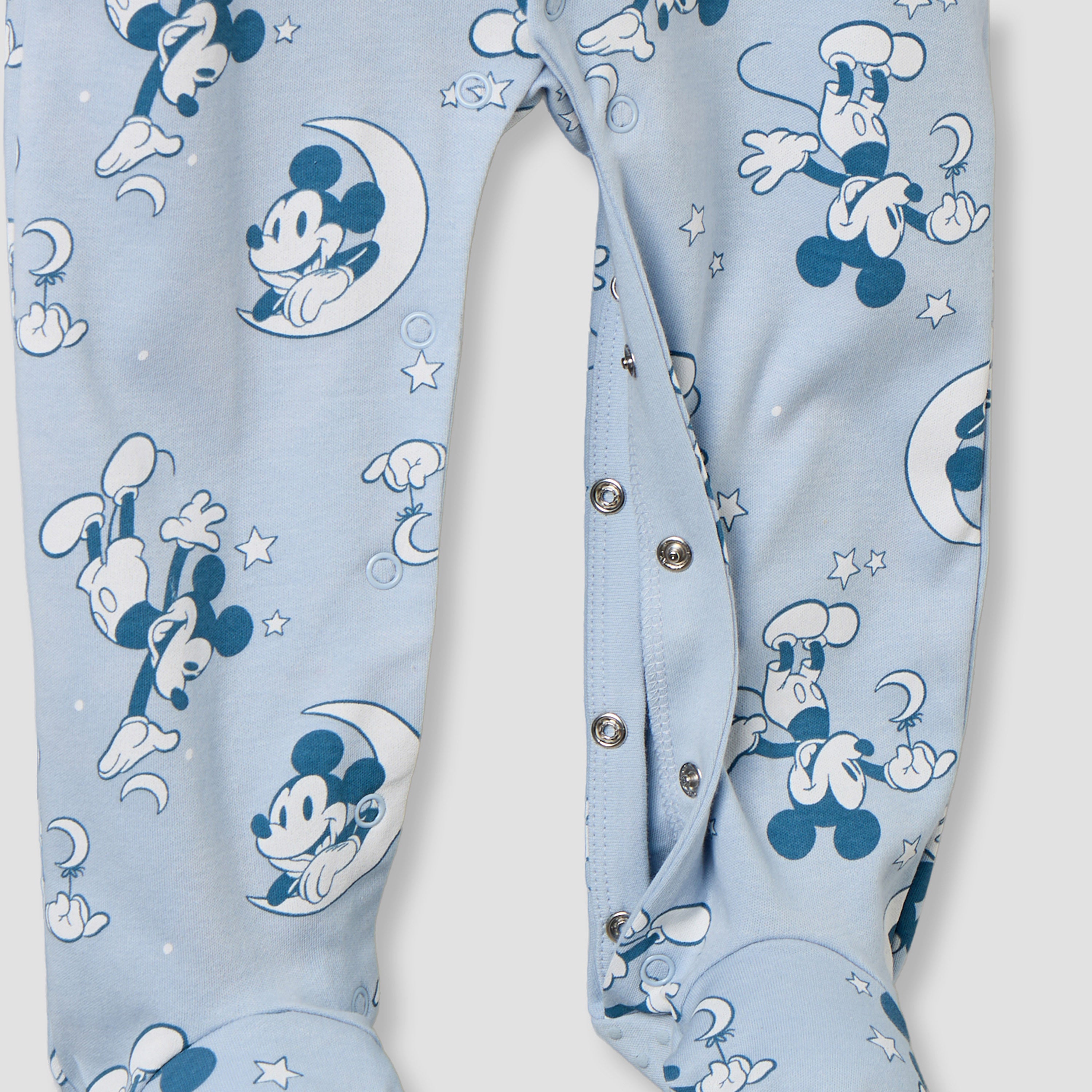 Disney Cotton Round Neck Long Sleeves Sleepsuit with Mickey Mouse Print - image 8