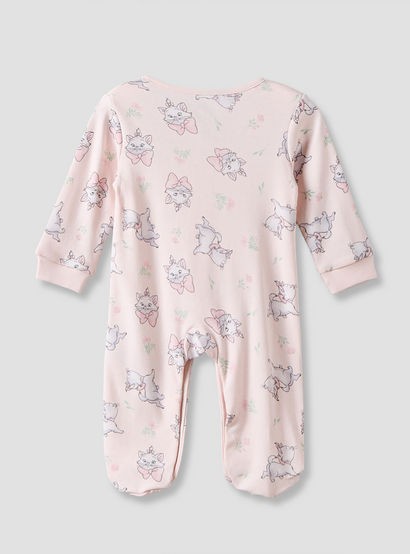 Disney Cotton Crew Neck Long Sleeves Sleepsuit with Marie Print-baby-girls-clothing-nightwear-sleepsuits-image-3