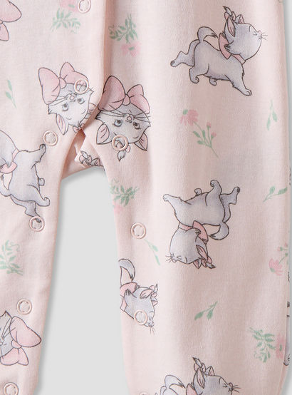 Disney Cotton Crew Neck Long Sleeves Sleepsuit with Marie Print-baby-girls-clothing-nightwear-sleepsuits-image-5