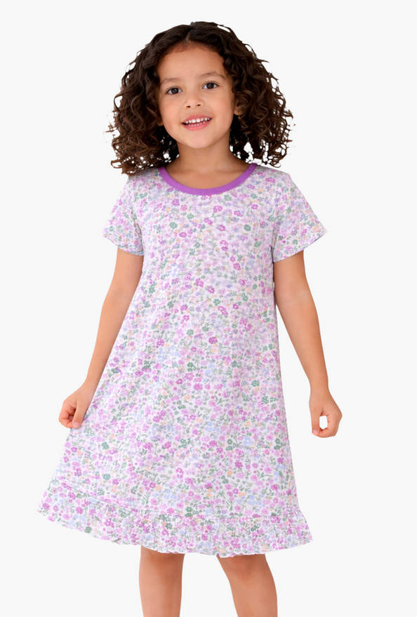 Victor and Jane Floral Print Sleep Tee Dress