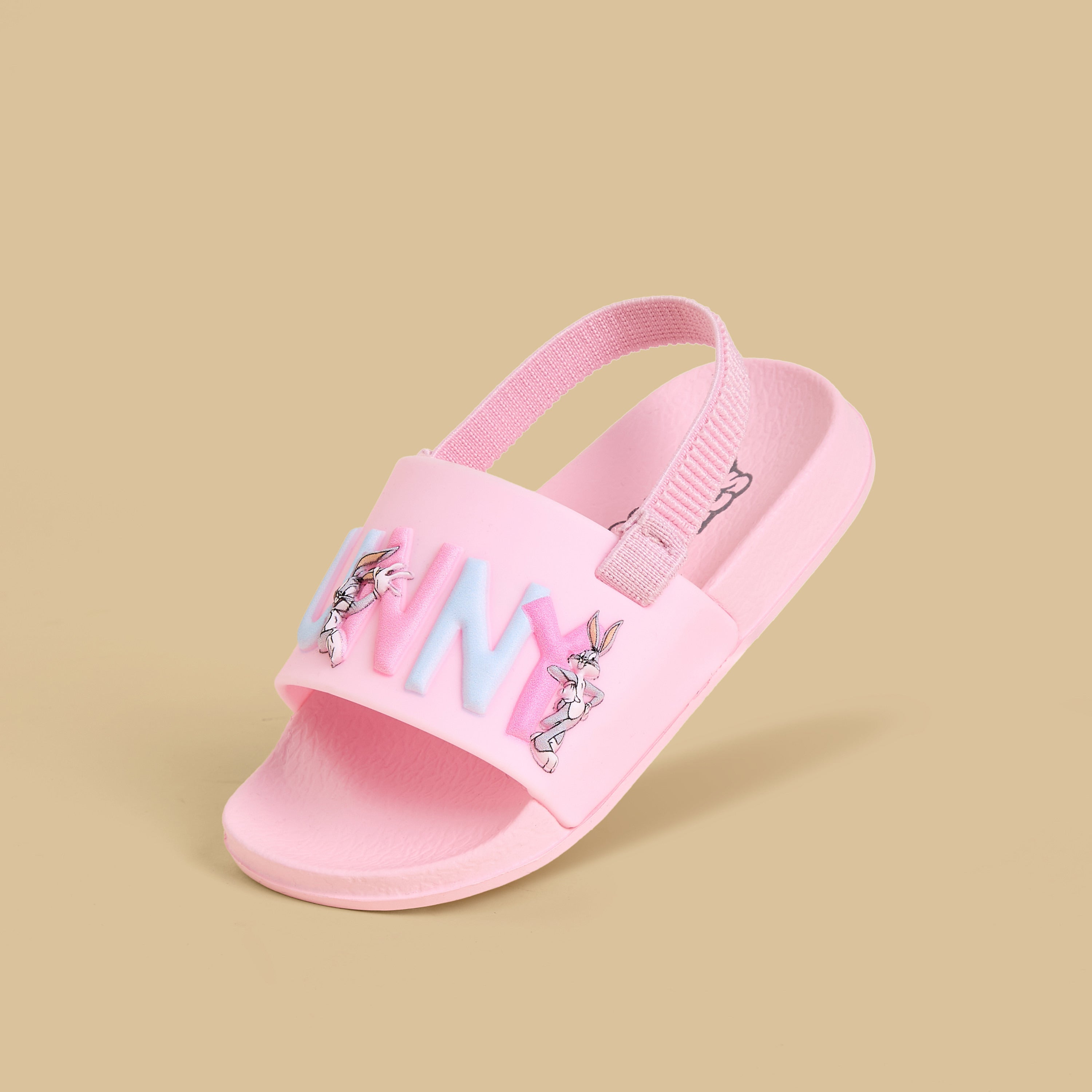 Bugs Bunny Applique Slides - Pink / 20