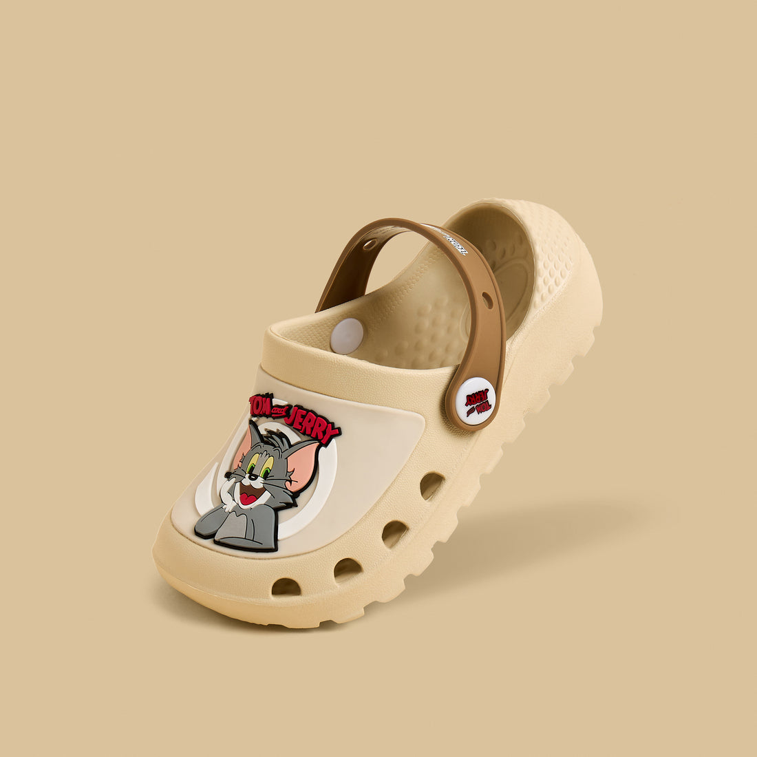 Tom and Jerry Applique Clogs - Cream / 20