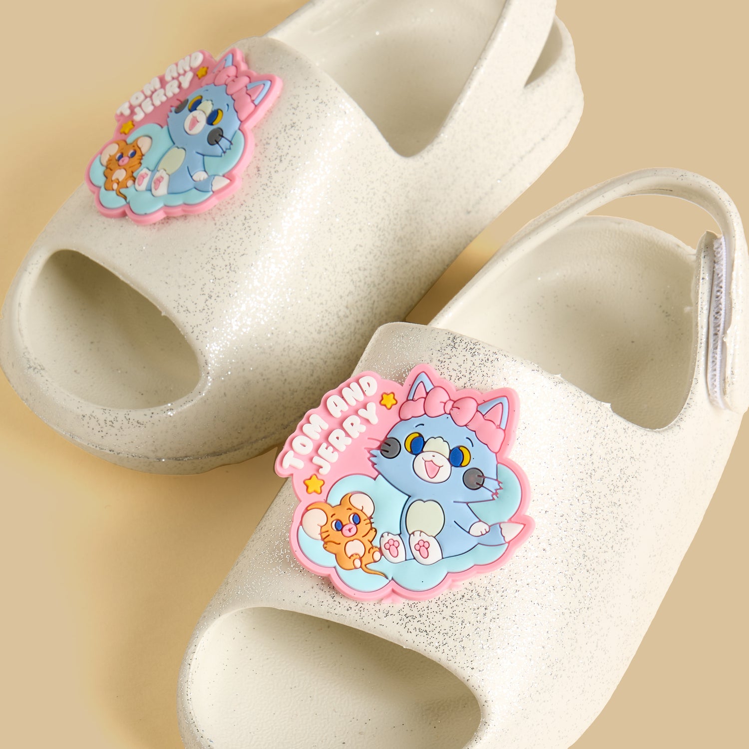 Tom and Jerry Accent Slides with Hook and Loop Closure
