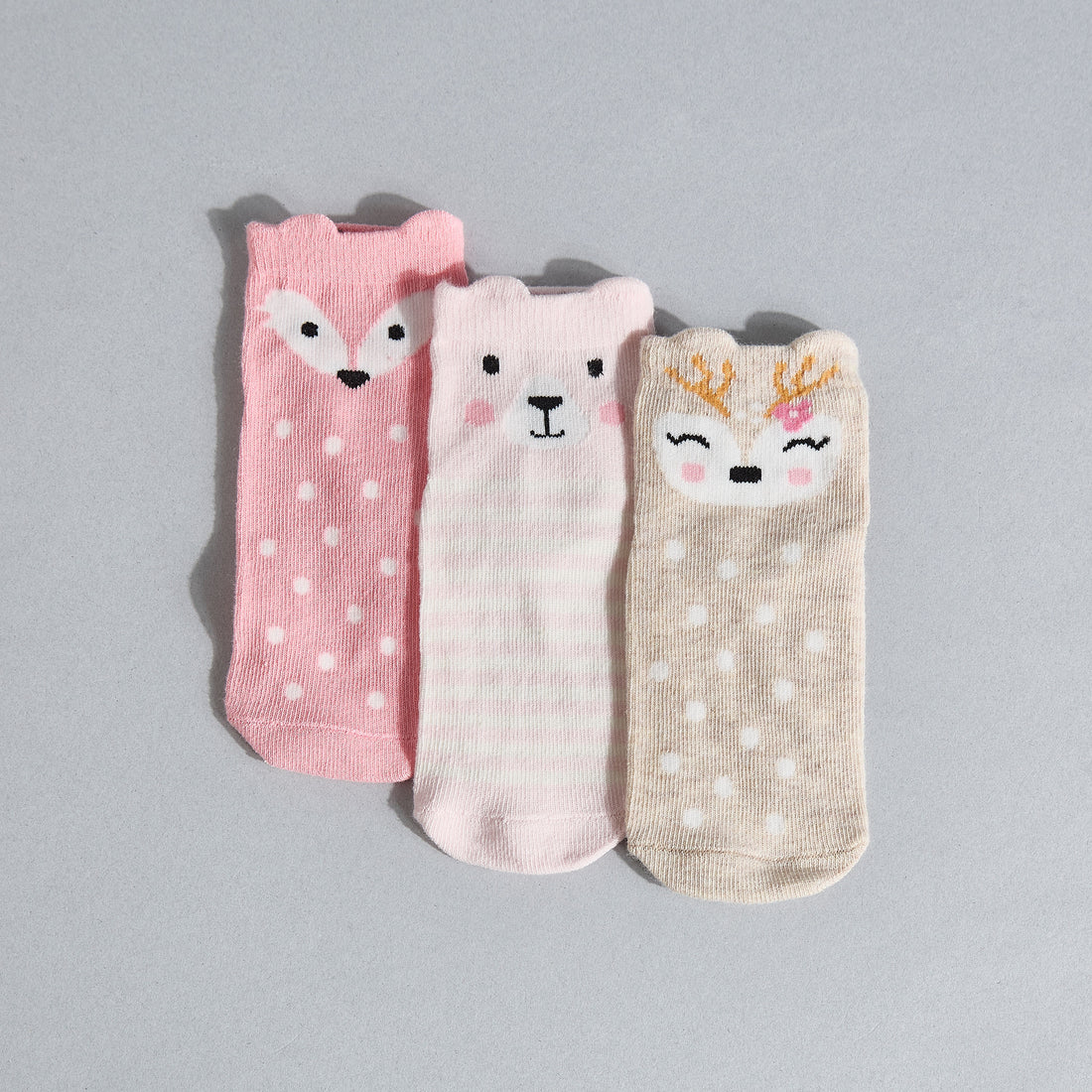 Pack of 3 - Animal Print Ankle Length Socks