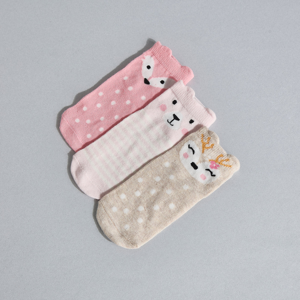 Pack of 3 - Animal Print Ankle Length Socks