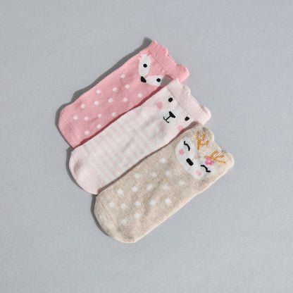 Pack of 3 - Animal Print Ankle Length Socks