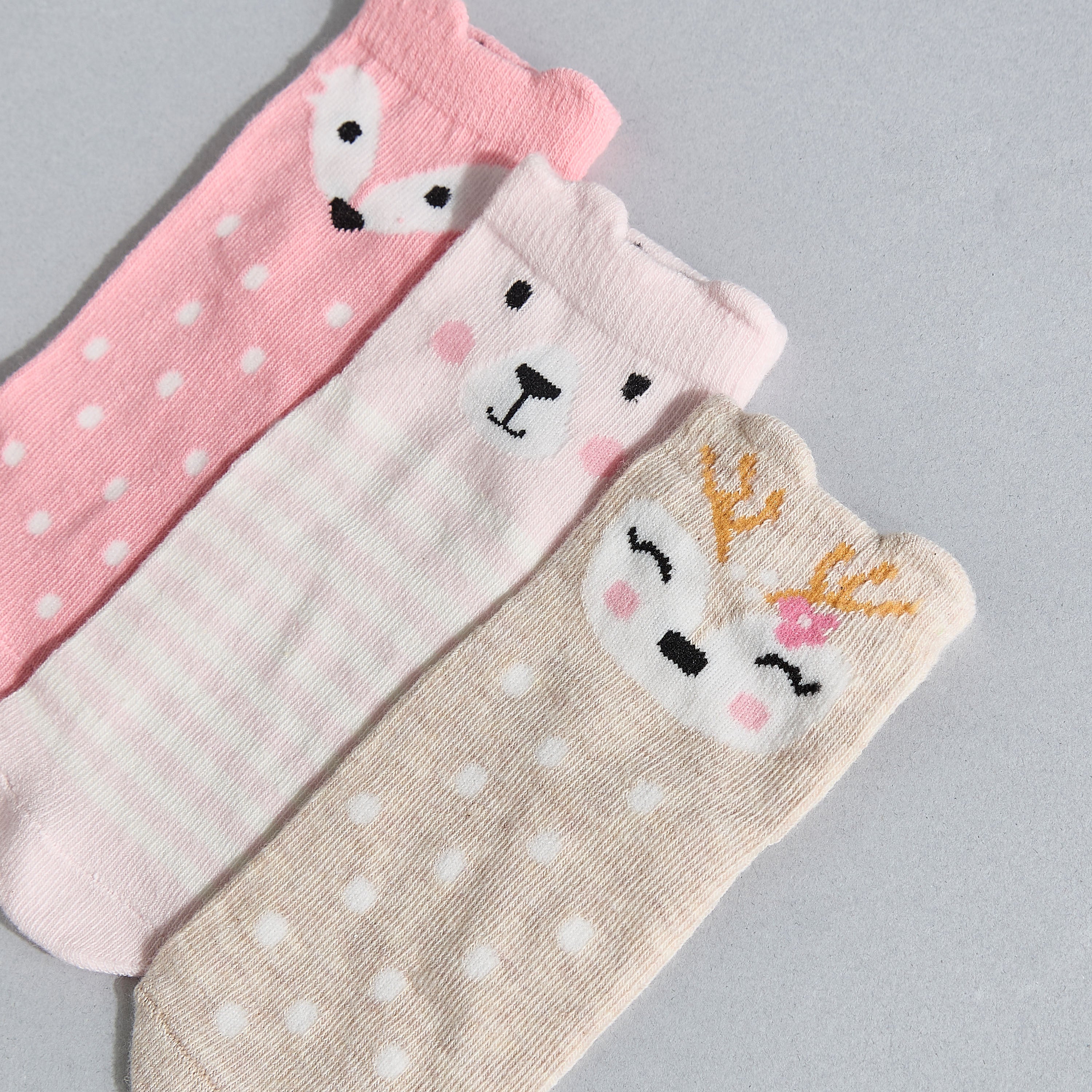 Pack of 3 - Animal Print Ankle Length Socks