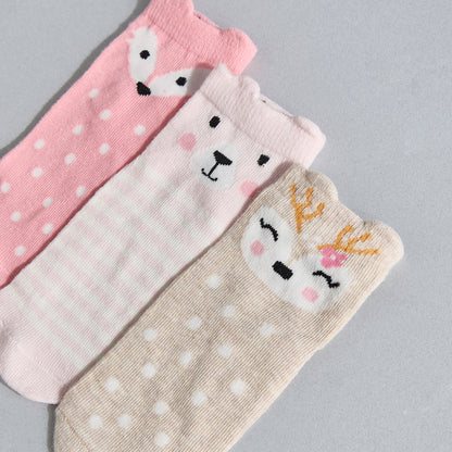 Pack of 3 - Animal Print Ankle Length Socks