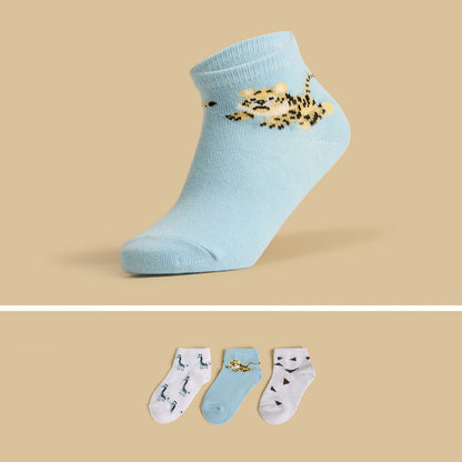 Pack of 3 - Printed Ankle Length Socks - Multicolour / 15-16
