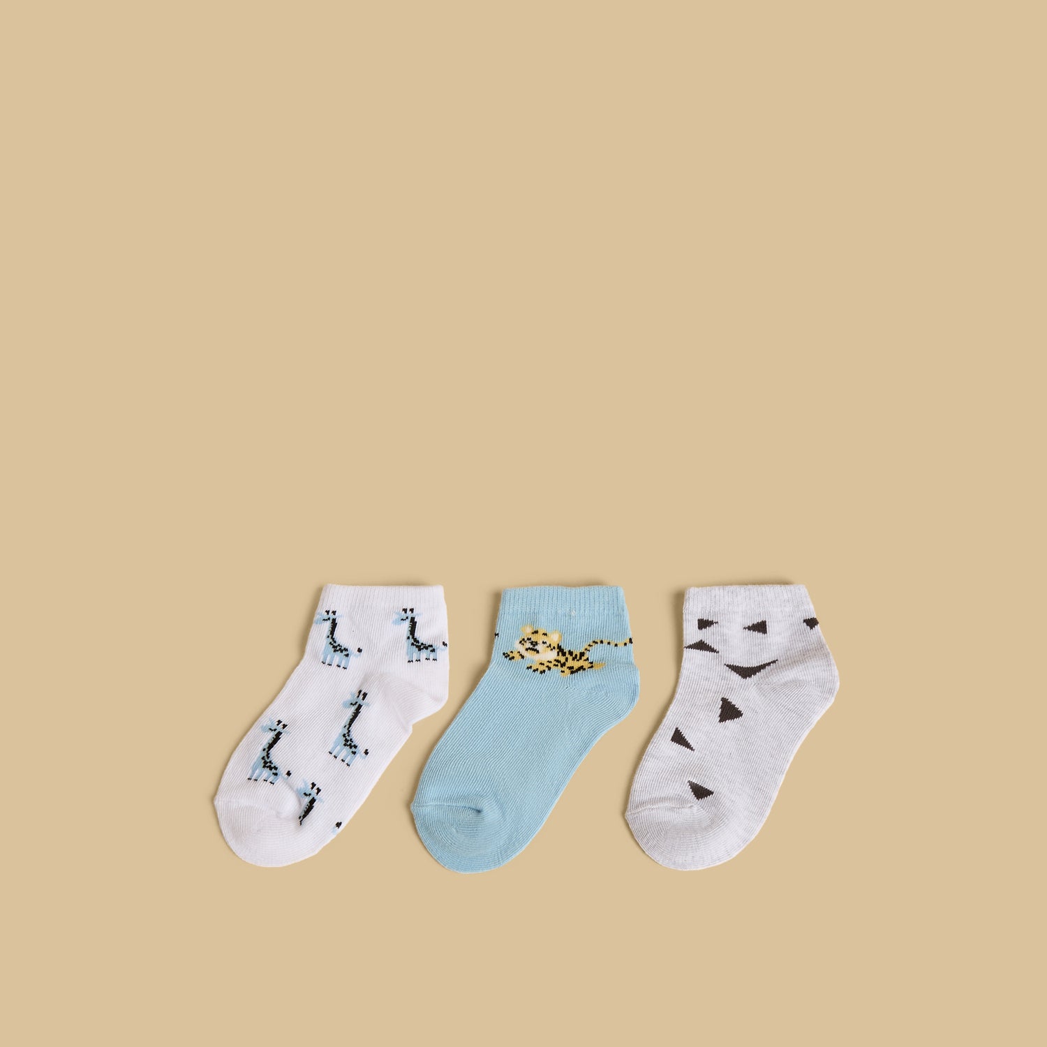 Pack of 3 - Printed Ankle Length Socks