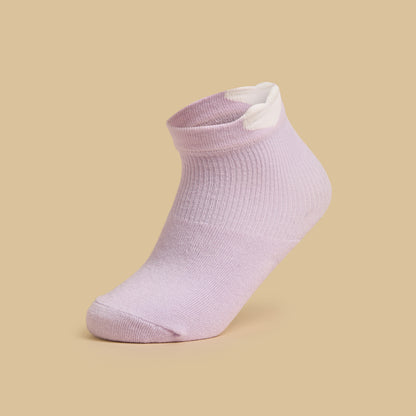 Pack of 5 - Heart Accent Anti-Skid Ankle Length Socks