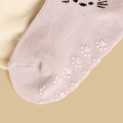 Pack of 5 - Printed Ankle Length Anti-Skid Socks