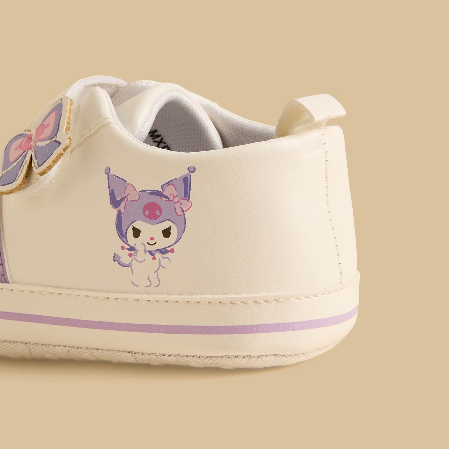 Kuromi Print Booties with Hook and Loop Closure