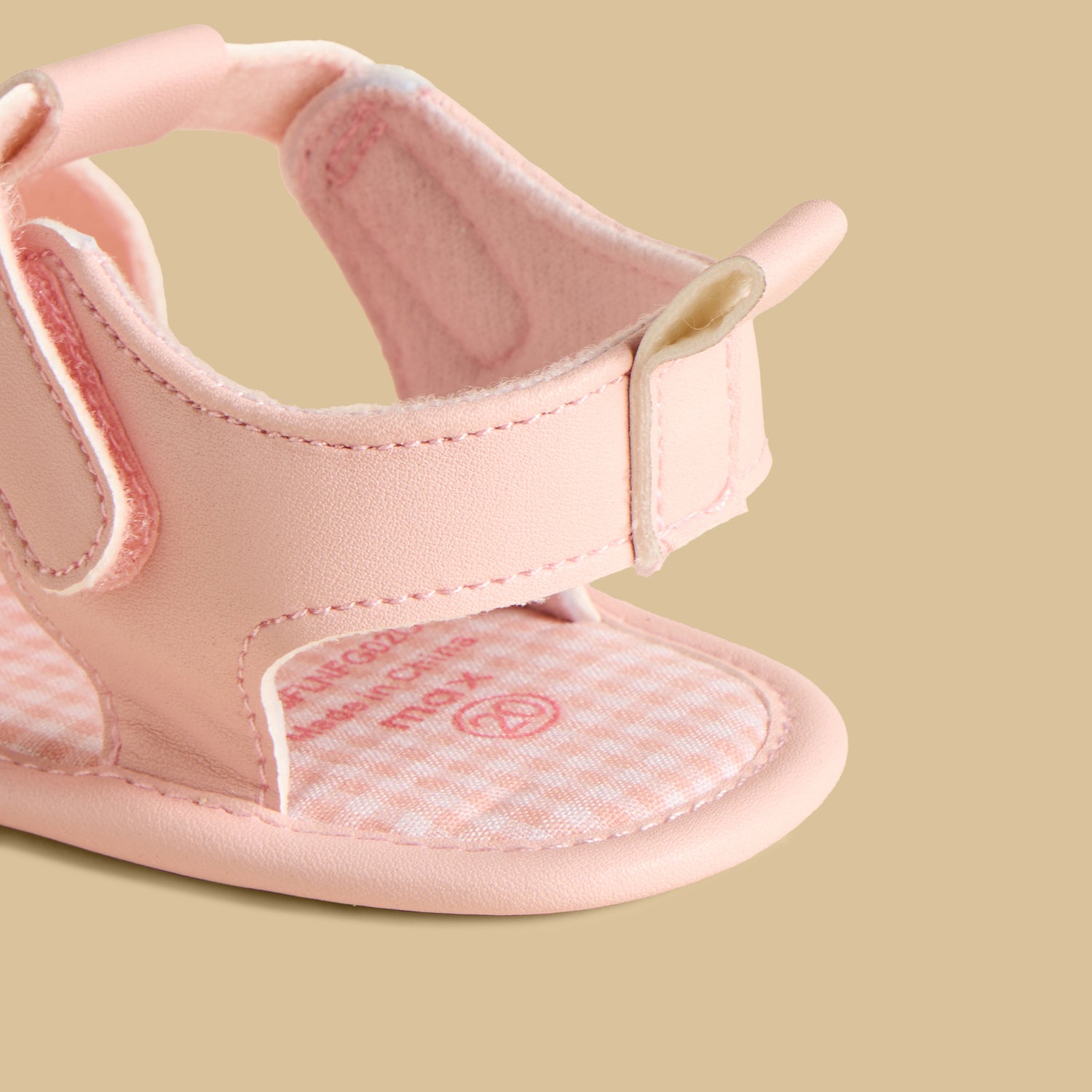 Strawberry Accent Booties with Hook and Loop Closure
