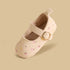 Floral Print Booties with Hook and Loop Closure - Cream / 17
