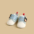 Mickey Mouse Applique Booties with Hook and Loop Closure - White / 17