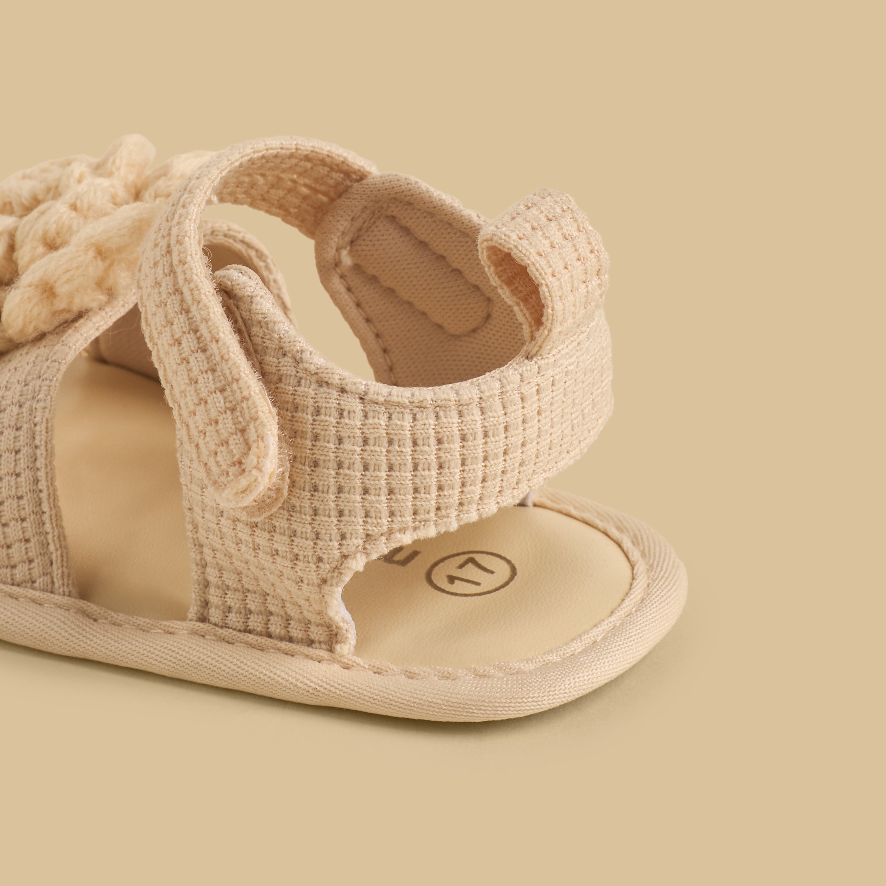 Floral Crochet Booties with Hook and Loop Closure