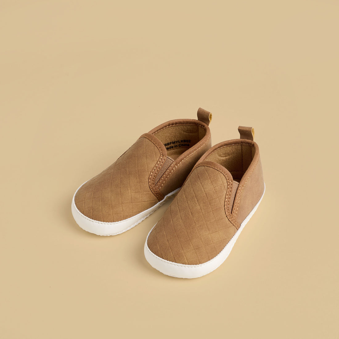 Panelled Slip-On Booties - Brown / 17