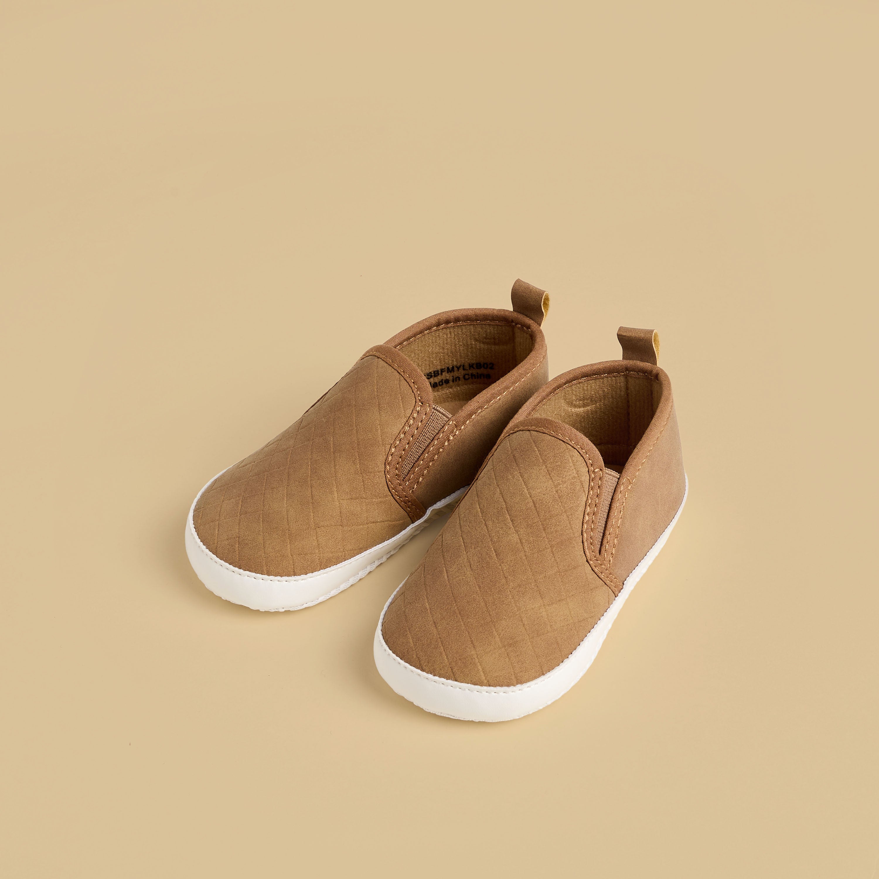 Panelled Slip-On Booties - Brown / 17